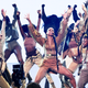 Ciara, center, performs onstage during the 2019 American Music Awards at Microsoft Theater on November 24, 2019 in Los Angeles, California.